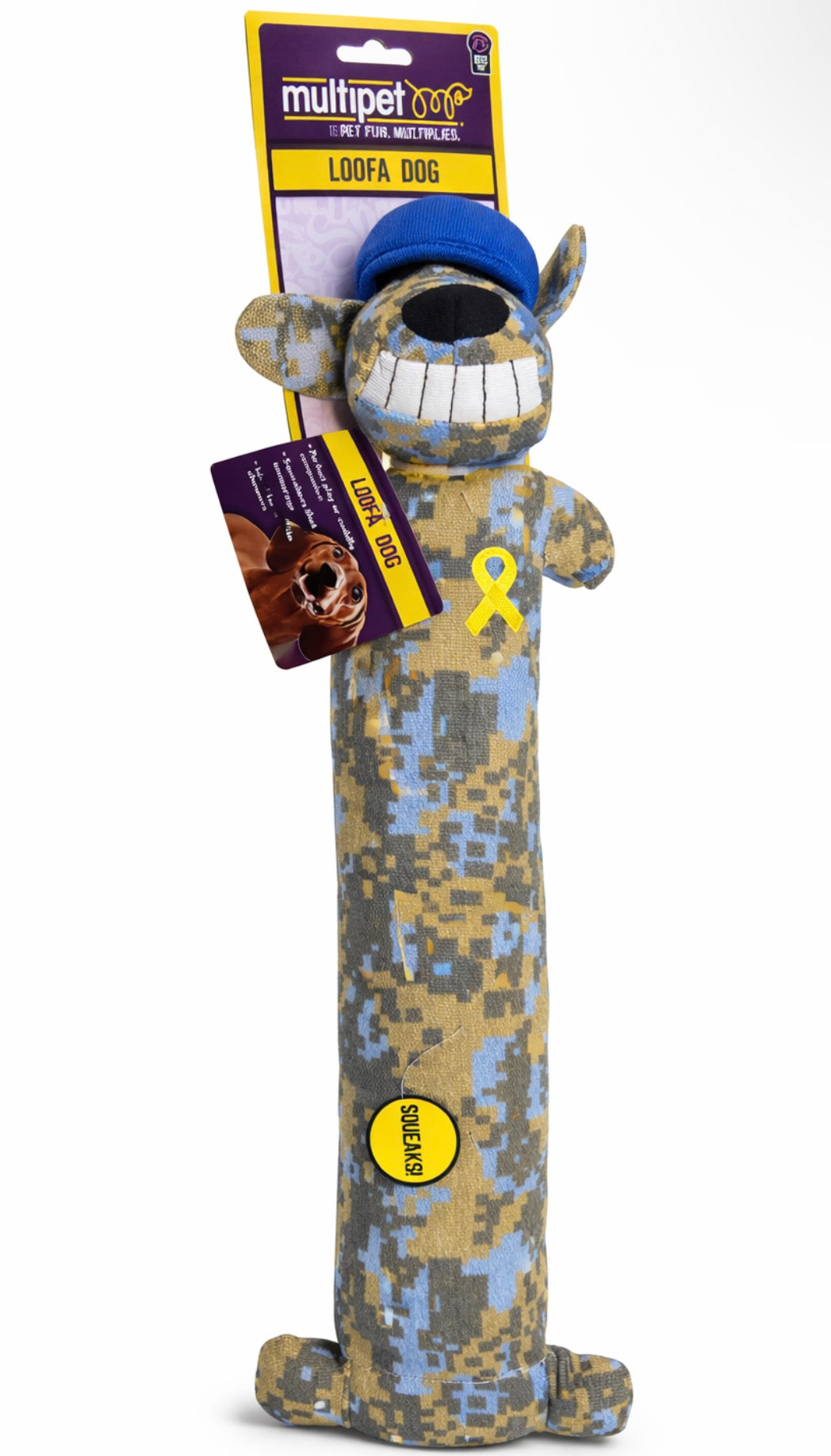 19” Squeaky Loofa Dog Toy (Double Squeaker Plush)