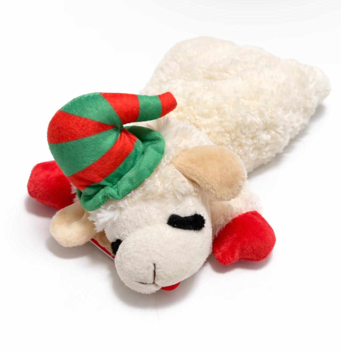 Lamb Chop Holiday Dog Toy – Soft Plush Squeaky Toy for Small & Medium Dogs
