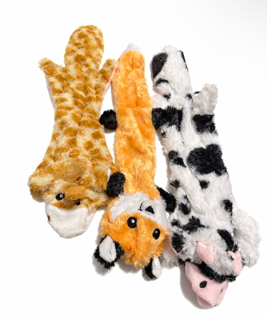 Stuffing-Free Plush Animal Dog Toy Bundle