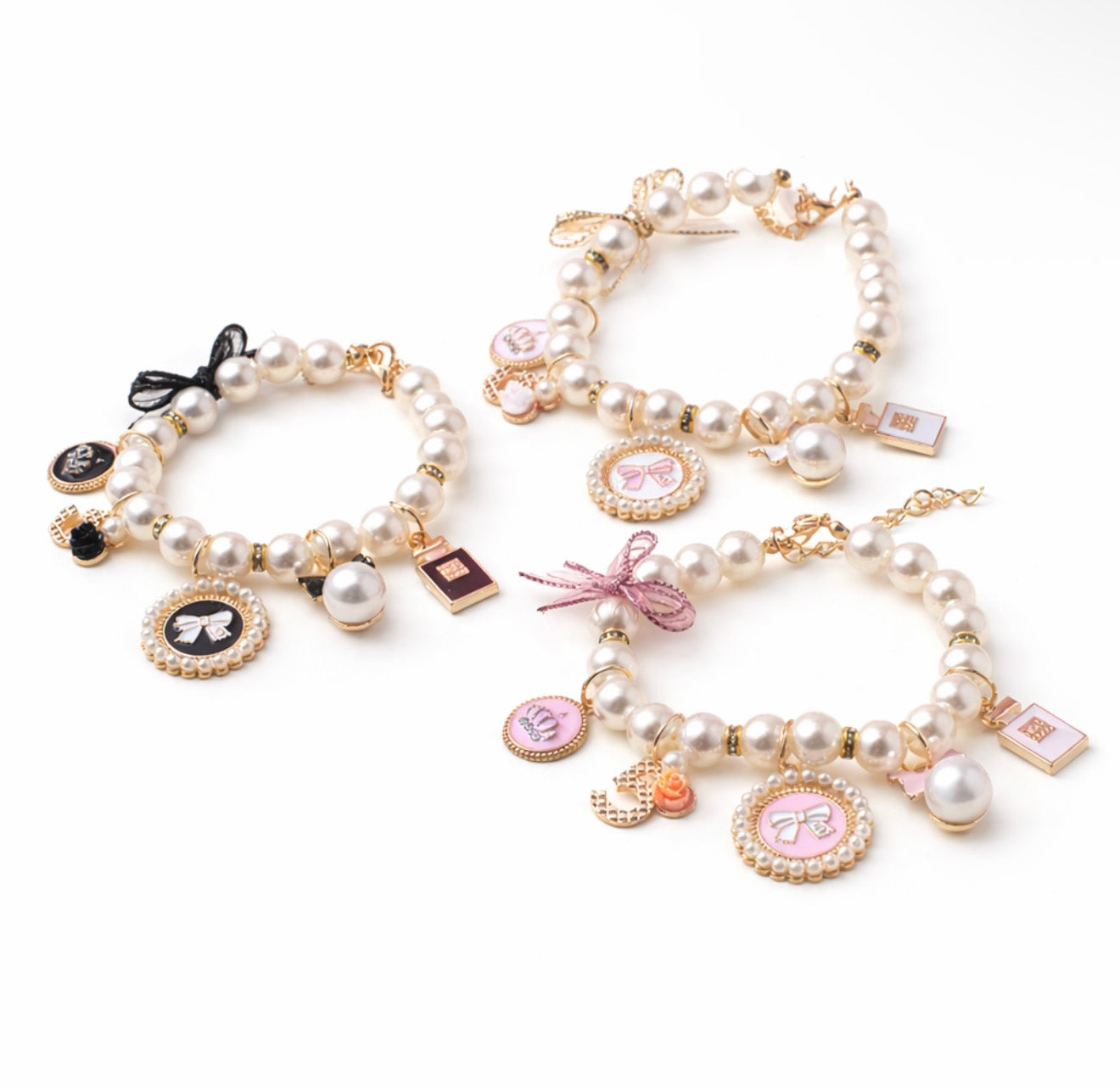 Regal Pearl Charm Necklace