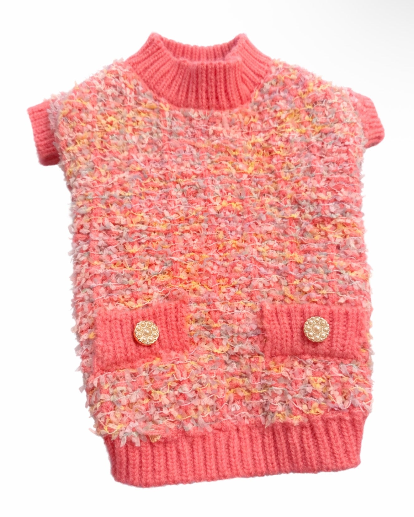 Pink Parisian Tweed Dog Sweater