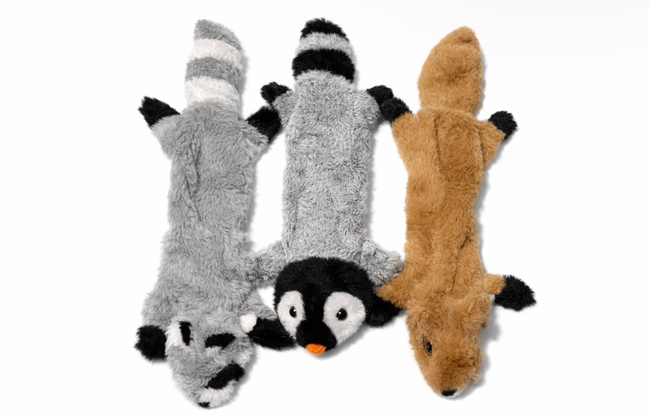 Stuffing-Free Plush Animal Dog Toy Bundle