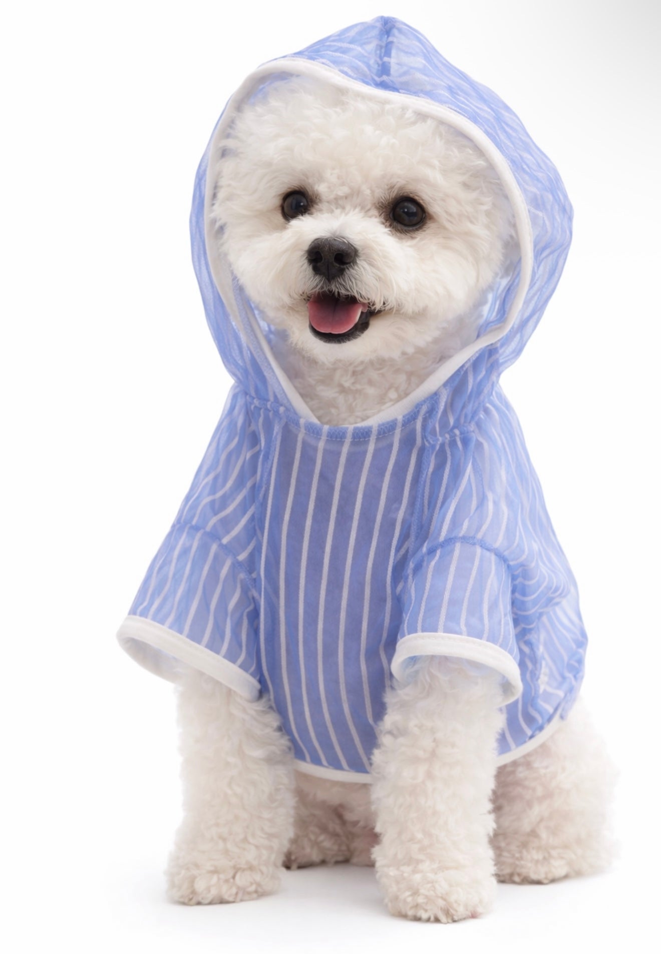 Blue Mesh Dog Hoodie – Lightweight & Breathable