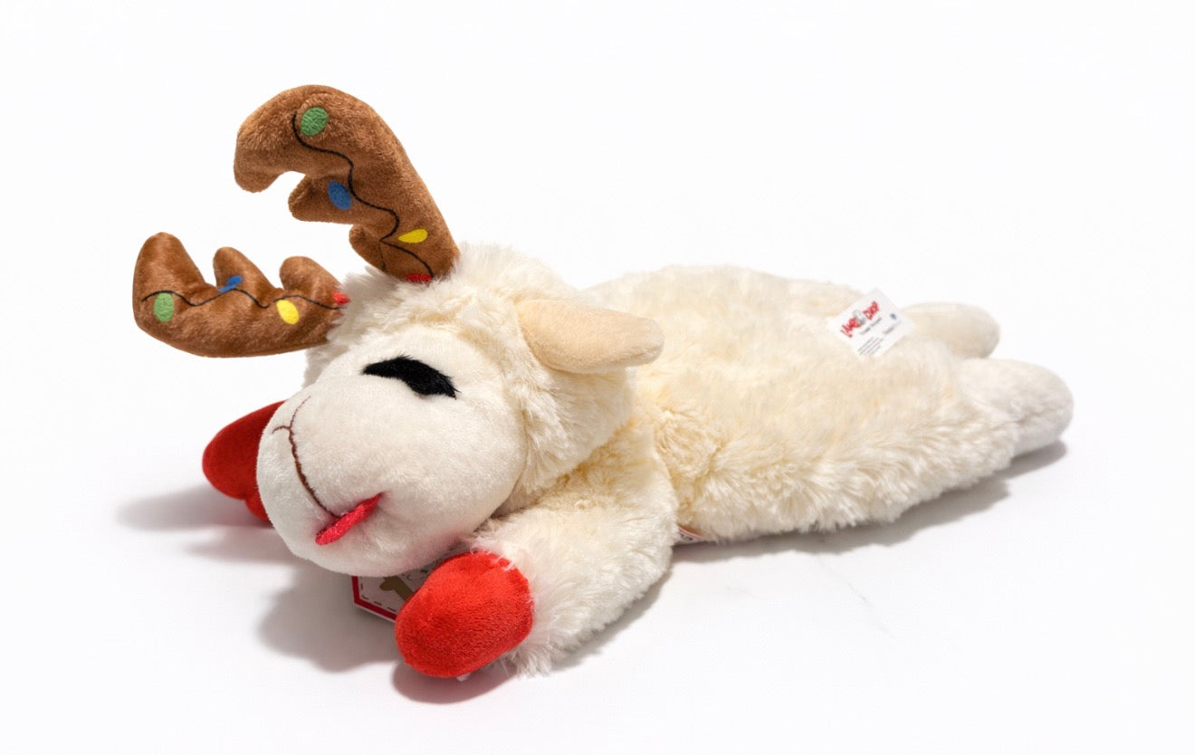 Christmas Reindeer Lamb Plush Toy – Soft Holiday Gift