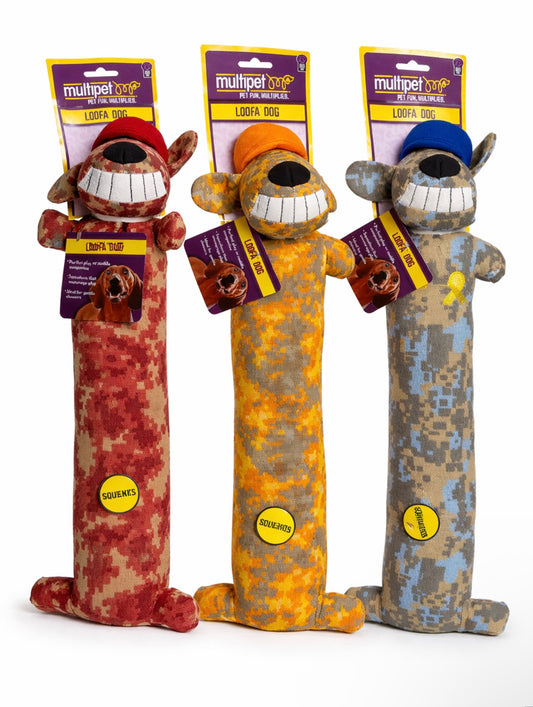 19” Squeaky Loofa Dog Toy (Double Squeaker Plush)