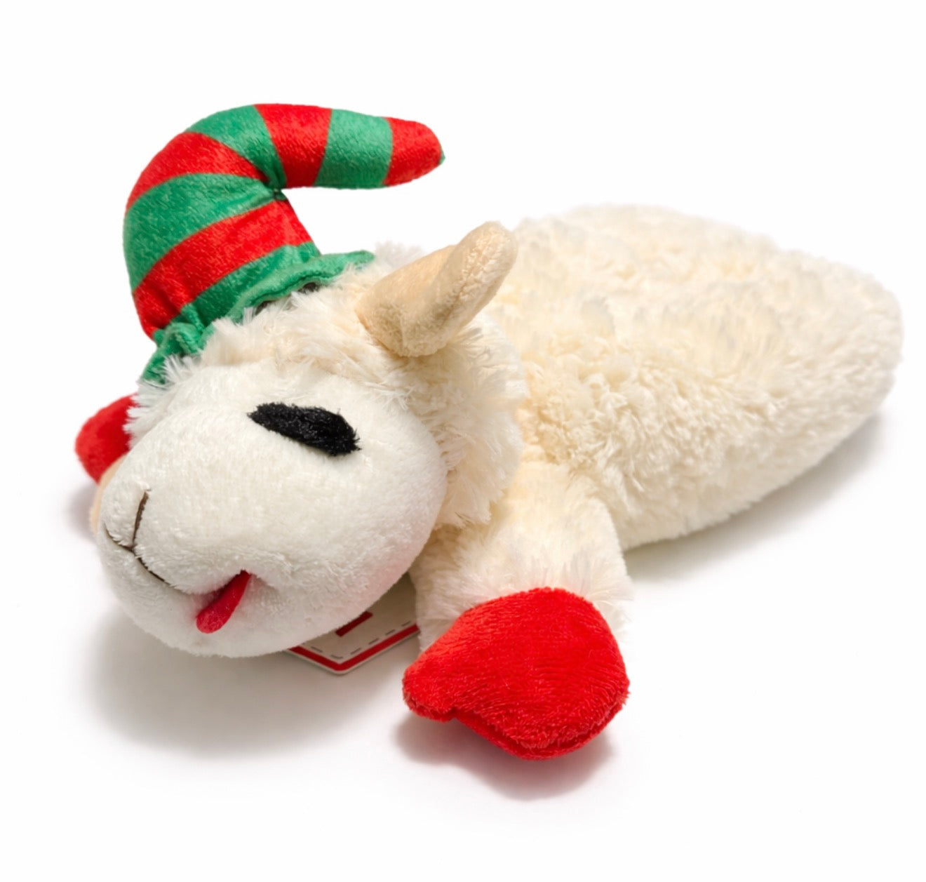 Lamb Chop Holiday Dog Toy – Soft Plush Squeaky Toy for Small & Medium Dogs
