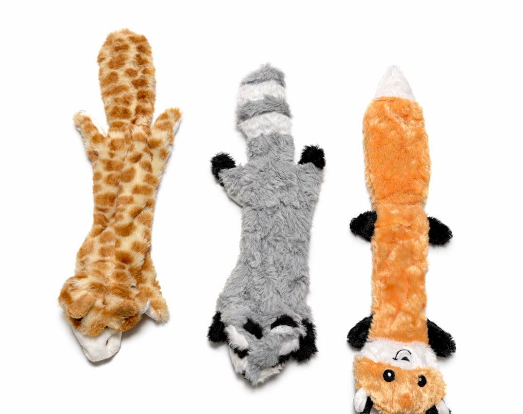 Stuffing-Free Plush Animal Dog Toy Bundle